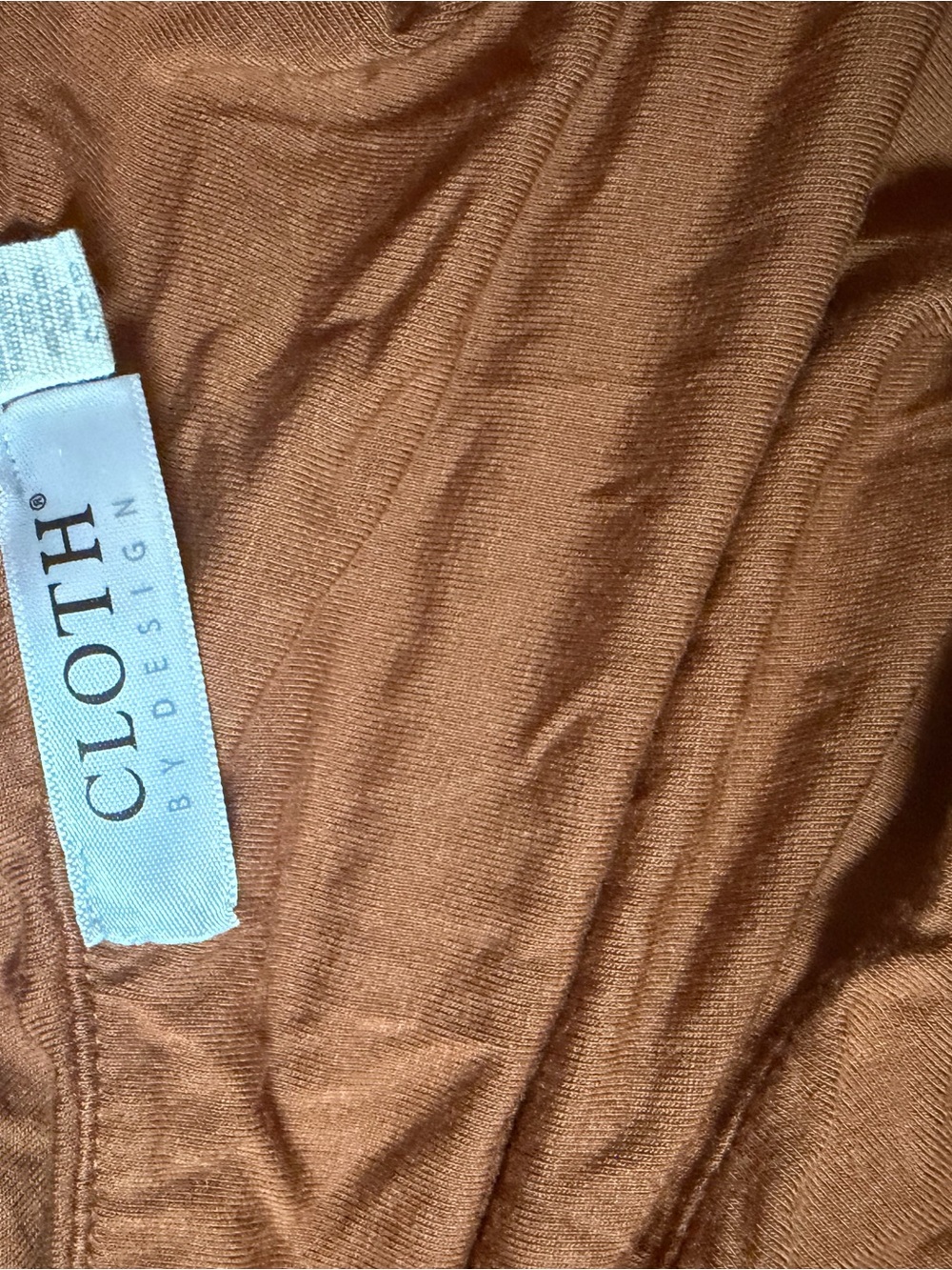 One-Shoulder Ruched Midi Dress in Rust - Picture 2 of 4
